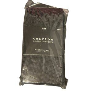 White House Black Market Chevron Control Top Tights WHBM Gray Sz S/M New Sealed